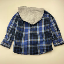 Load image into Gallery viewer, Boys Pumpkin Patch, hooded flannel cotton shirt, poppers, GUC, size 3,  