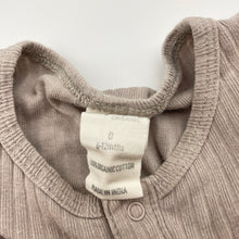 Load image into Gallery viewer, Unisex Baby Berry, ribbed organic cotton bodysuit / romper, FUC, size 0,  