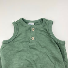 Load image into Gallery viewer, Unisex Anko, khaki cotton romper, EUC, size 00,  