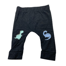 Load image into Gallery viewer, Unisex Baby Berry, stretchy leggings / bottoms, dinosaurs, EUC, size 00,  