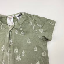 Load image into Gallery viewer, Unisex Cotton On, stretchy zip romper, Christmas trees, wash fade, FUC, size 1,  