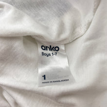 Load image into Gallery viewer, Boys Anko, cotton tee / top, shark, GUC, size 1,  