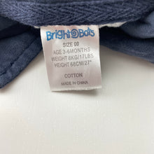 Load image into Gallery viewer, Boys Bright Bots, striped long sleeve polo top, GUC, size 00,  