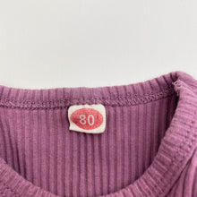 Load image into Gallery viewer, Girls ribbed, bodysuit / romper, GUC, size 0,  