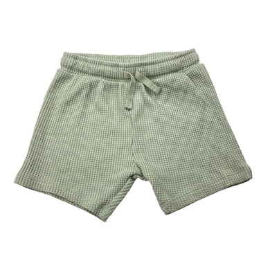 Unisex Dymples, green waffle shorts, elasticated, GUC, size 2,  
