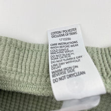 Load image into Gallery viewer, Unisex Dymples, green waffle shorts, elasticated, GUC, size 2,  