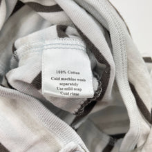 Load image into Gallery viewer, Unisex Seed, striped cotton romper, GUC, size 000,  