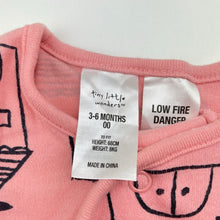 Load image into Gallery viewer, Girls Tiny Little Wonders, pink cotton romper, EUC, size 00,  
