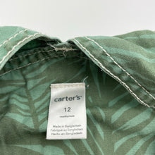 Load image into Gallery viewer, Boys Carters, khaki cotton overalls / shortalls, GUC, size 12 months,  