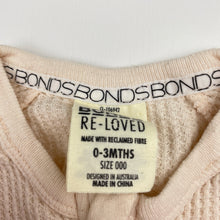 Load image into Gallery viewer, Unisex Bonds, RE-LOVED waffle zip coverall / romper, GUC, size 000,  