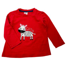 Load image into Gallery viewer, Unisex Ollie's Place, stretchy long sleeve tee / top, zebra, GUC, size 1,  