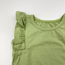 Load image into Gallery viewer, Girls lightweight, stretchy ruffle bodysuit / romper, EUC, size 00,  