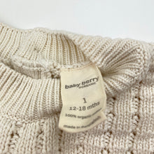 Load image into Gallery viewer, Unisex Baby Berry, organic cotton knit sweater / jumper, EUC, size 1,  