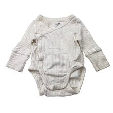 Load image into Gallery viewer, Unisex H&amp;M, ribbed organic cotton bodysuit / romper, GUC, size 0000,  