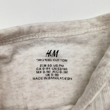 Load image into Gallery viewer, Unisex H&amp;M, ribbed organic cotton bodysuit / romper, GUC, size 0000,  