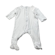 Load image into Gallery viewer, Unisex Dymples, organic cotton zip coverall / romper, GUC, size 000,  