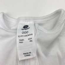 Load image into Gallery viewer, Unisex Dymples, organic cotton zip coverall / romper, GUC, size 000,  