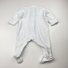 Load image into Gallery viewer, Unisex Dymples, organic cotton zip coverall / romper, GUC, size 000,  
