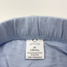 Load image into Gallery viewer, Unisex Favourites, Aust cotton blend leggings / bottoms, EUC, size 00,  