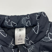 Load image into Gallery viewer, Girls H&amp;T, puffer vest / sleeveless jacket, rainbows, GUC, size 2,  