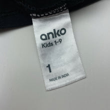 Load image into Gallery viewer, Boys Anko, black cotton tee / top, monster, GUC, size 1,  