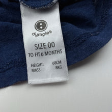 Load image into Gallery viewer, Girls Dymples, navy cotton tee / top, FUC, size 00,  