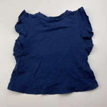 Load image into Gallery viewer, Girls Dymples, navy cotton tee / top, FUC, size 00,  