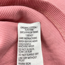 Load image into Gallery viewer, Girls Dymples, ribbed organic cotton blend long sleeve top, FUC, size 2,  