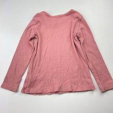 Load image into Gallery viewer, Girls Dymples, ribbed organic cotton blend long sleeve top, FUC, size 2,  