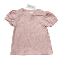 Load image into Gallery viewer, Girls Baby Berry, pink marle ribbed tee / top, NEW, size 000,  