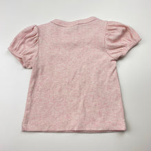 Load image into Gallery viewer, Girls Baby Berry, pink marle ribbed tee / top, NEW, size 000,  
