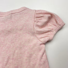 Load image into Gallery viewer, Girls Baby Berry, pink marle ribbed tee / top, NEW, size 000,  