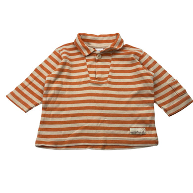 Boys Petit Bateau, striped cotton long sleeve top, wash , FUC, size 00,  