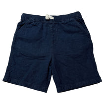 Load image into Gallery viewer, Boys Anko, navy linen / cotton shorts, elasticated, wash fade, FUC, size 9,  