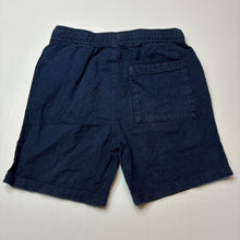Load image into Gallery viewer, Boys Anko, navy linen / cotton shorts, elasticated, wash fade, FUC, size 9,  