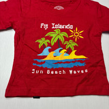 Load image into Gallery viewer, Boys Jack's, red cotton tee / top, Fiji, NEW, size 0,  