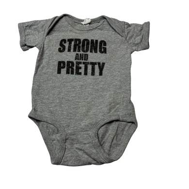 Girls RABBIT SKINS, grey marle bodysuit / romper, FUC, size 6 months,  