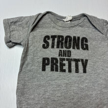 Load image into Gallery viewer, Girls RABBIT SKINS, grey marle bodysuit / romper, FUC, size 6 months,  