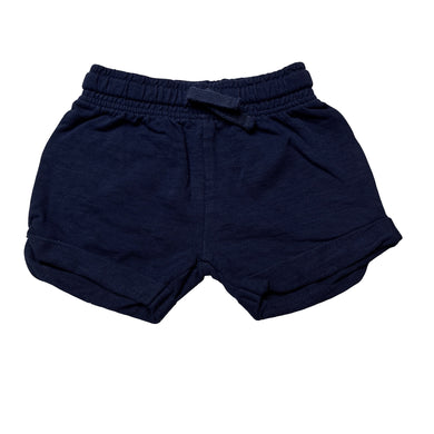 Unisex Dymples, navy organic cotton shorts, elasticated, EUC, size 00,  