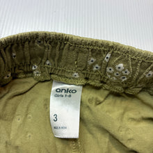 Load image into Gallery viewer, Girls Anko, floral cotton shorts, elasticated, FUC, size 3,  