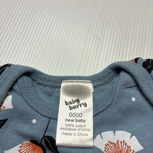 Load image into Gallery viewer, Girls Baby Berry, floral cotton bodysuit / romper, EUC, size 0000,  