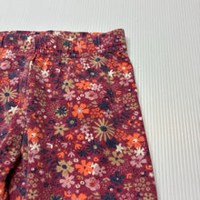 Load image into Gallery viewer, Girls Pumpkin Patch, floral leggings / bottoms, wash fade, FUC, size 000,  