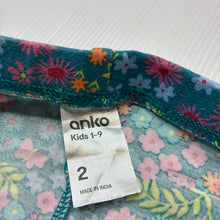 Load image into Gallery viewer, Girls Anko, colourful floral leggings, Inside leg: 25.5cm, EUC, size 2,  