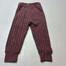 Load image into Gallery viewer, Girls ribbed, lightweight knit leggings / bottoms, elasticated, GUC, size 0,  