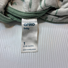 Load image into Gallery viewer, Boys Anko, fleece lined zip hoodie sweater, dinosaur, GUC, size 1,  