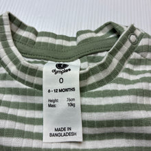 Load image into Gallery viewer, Unisex Dymples, ribbed stretchy tee / top, EUC, size 0,  