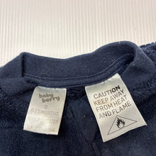 Load image into Gallery viewer, Boys Baby Berry, navy fleece zip coverall / romper, GUC, size 0,  