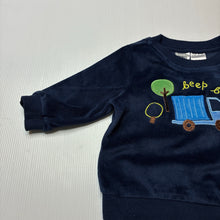 Load image into Gallery viewer, Boys Anko, soft feel velour pyjama top, truck, GUC, size 00,  