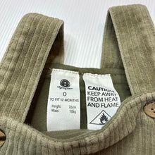 Load image into Gallery viewer, Unisex Dymples, ribbed velour overalls, GUC, size 0,  