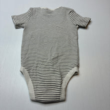 Load image into Gallery viewer, Unisex Baby Berry, stretchy striped bodysuit / romper, GUC, size 1,  